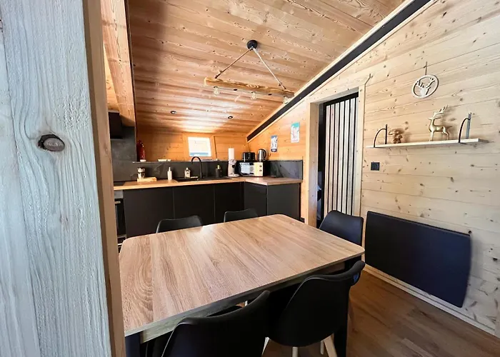 Chalet l'Epicéa T3 sous les pins avec Terrasse&Jardin à 5 min à pied des pistes P2 et commerces Chalet